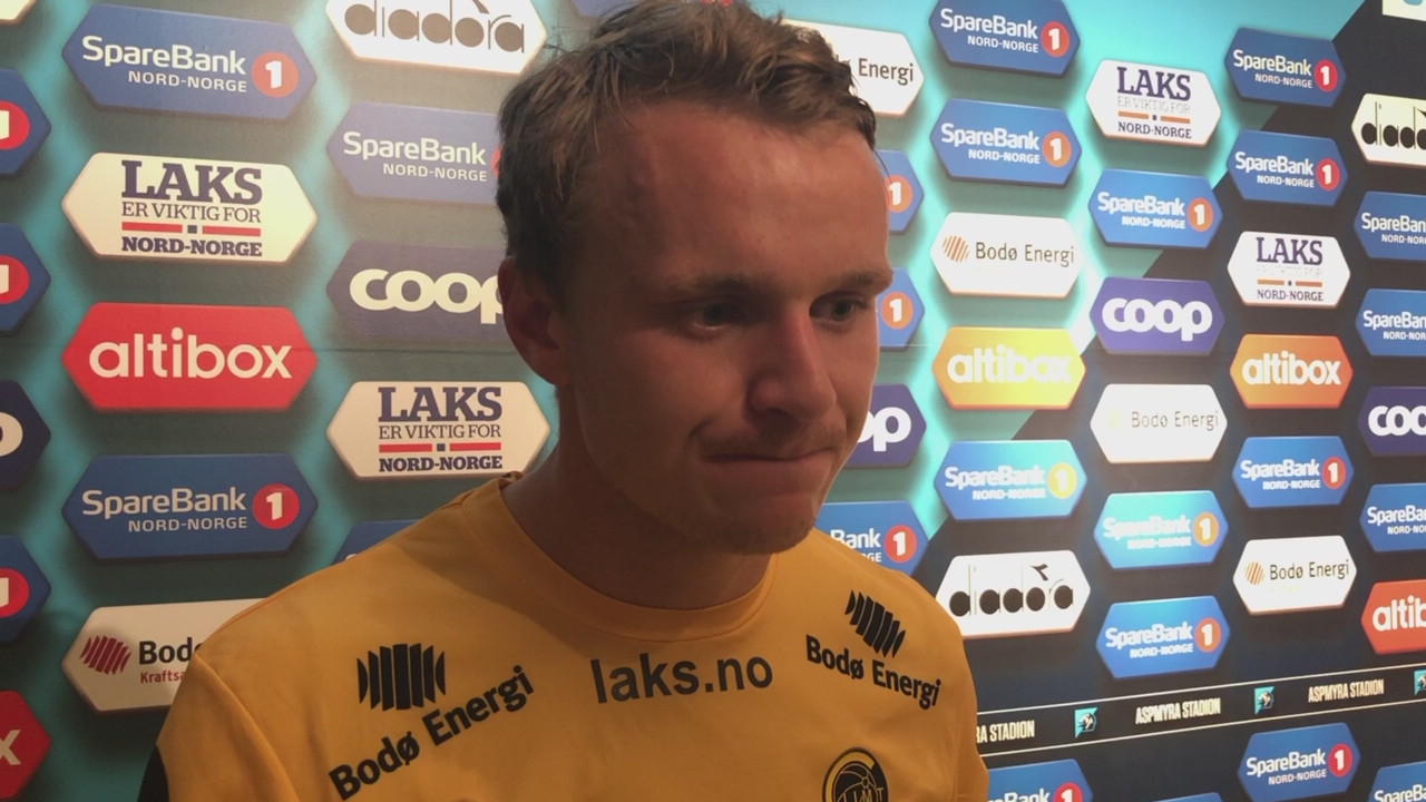 Marius Lode etter kampen mot Brann